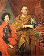 Jan Tricius Portrait of John III Sobieski with his son oil on canvas